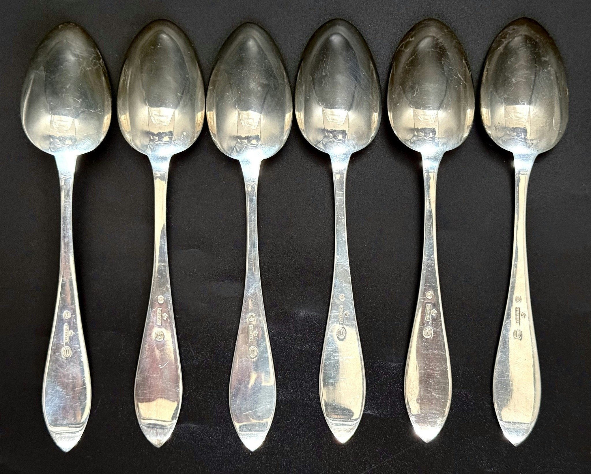 Peter Hertz, Dansk Silver 830S Bestick, 6 skedar