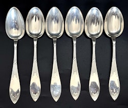 Peter Hertz, Dansk Silver 830S Bestick, 6 skedar