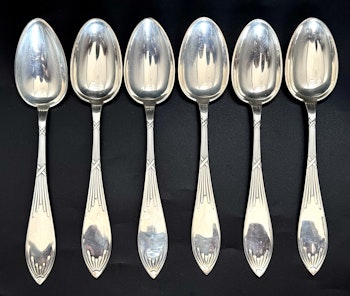 Peter Hertz, Dansk Silver 830S Bestick, 6 skedar