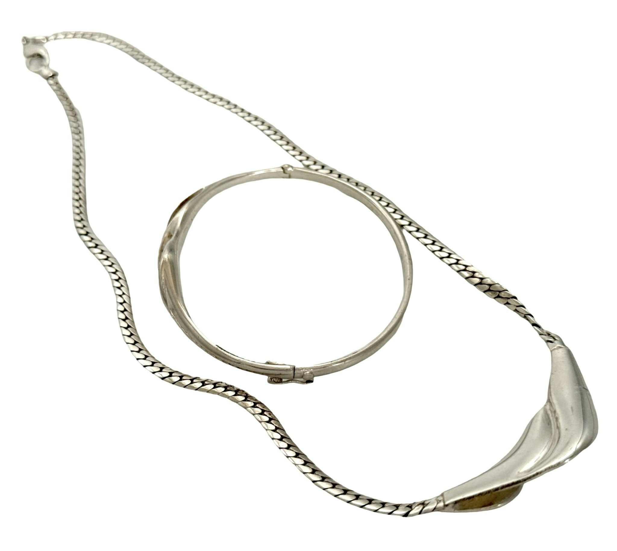 Halsband & Armband sterling silver 925, Riitta Hakala, Finland