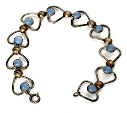 KARL ERIK PALMGREN, Armband silver med kalcedon