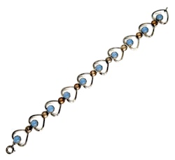 KARL ERIK PALMGREN, Armband silver med kalcedon