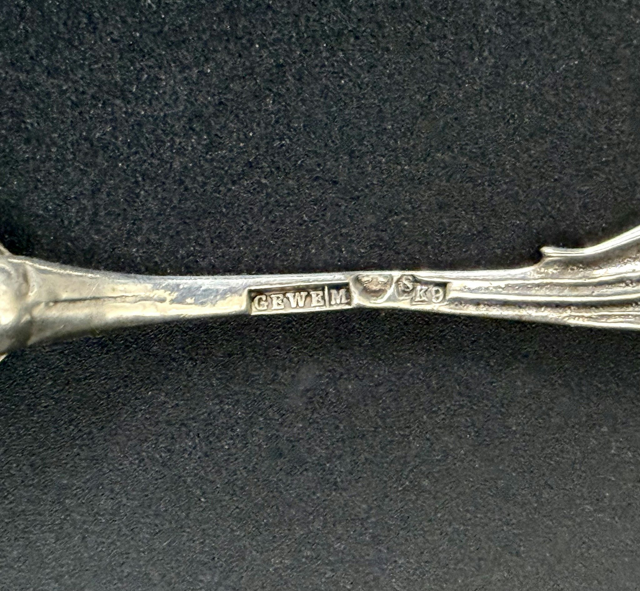 GEWE Malmö skedar & Gafflar i silver, dekor rosor, 1957