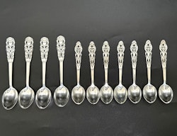 Kaffeskedar 11 st. silver, Cesons, Göteborg 1971