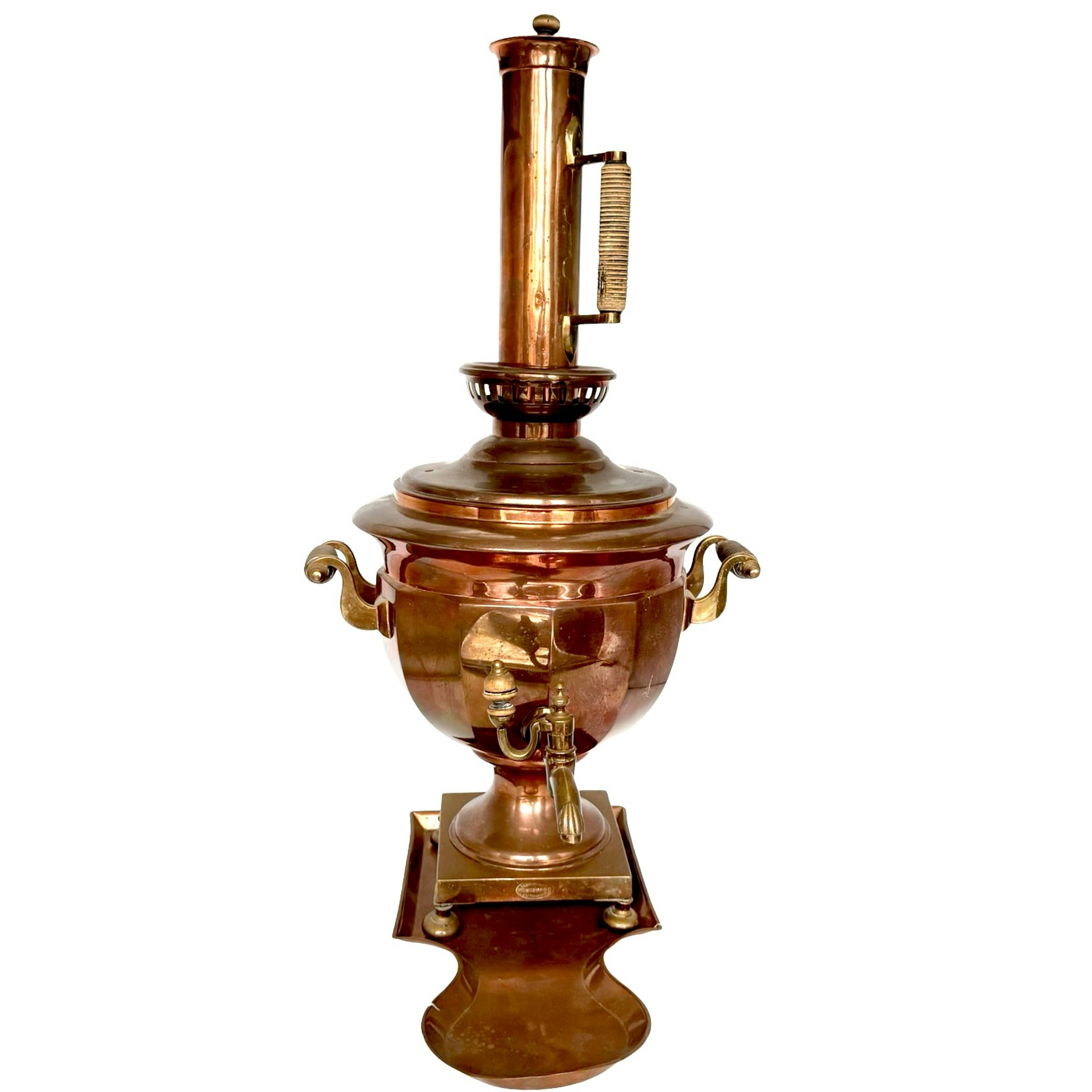 Samovar, koppar, Ryssland, 1800-talet, Stämplad