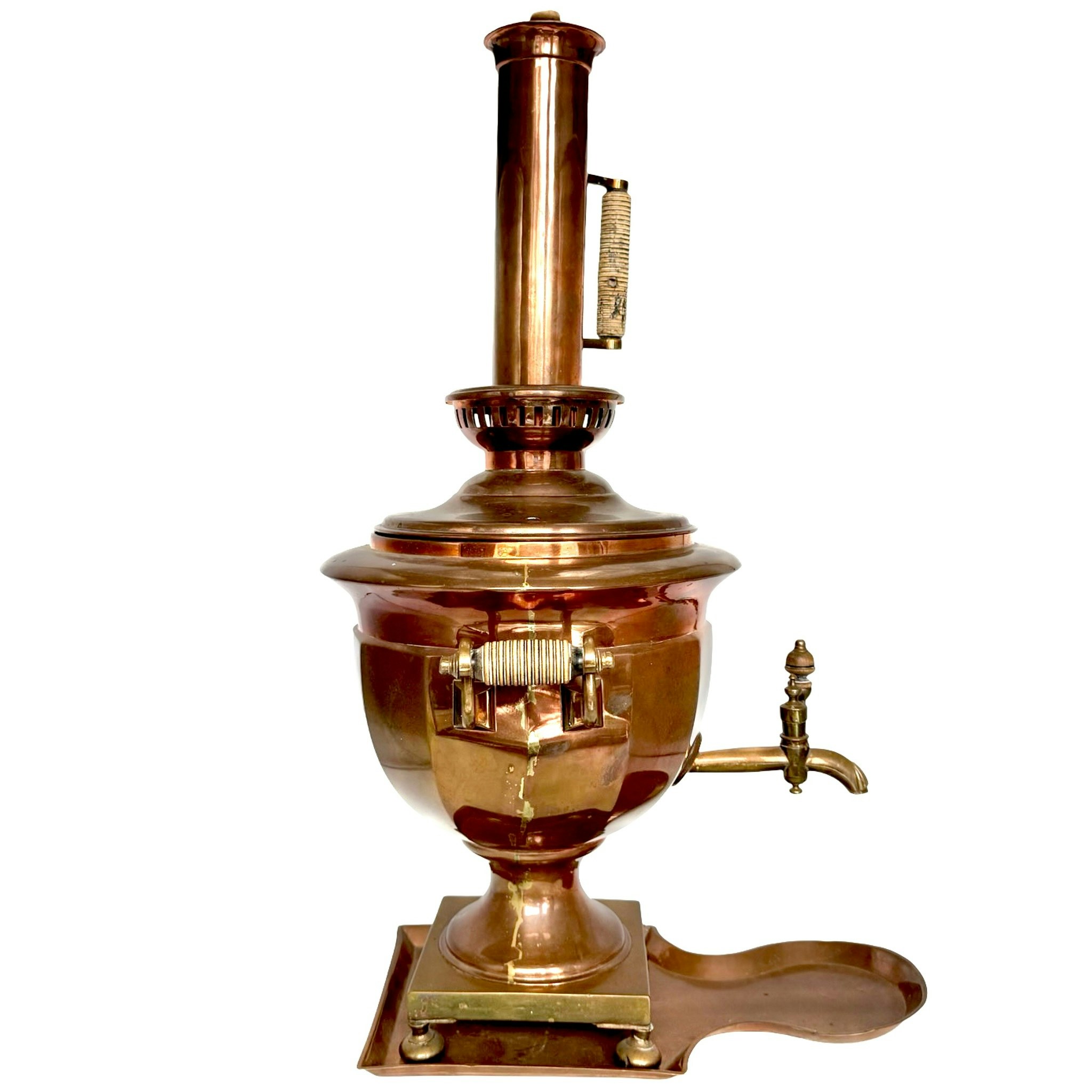 Samovar, koppar, Ryssland, 1800-talet, Stämplad