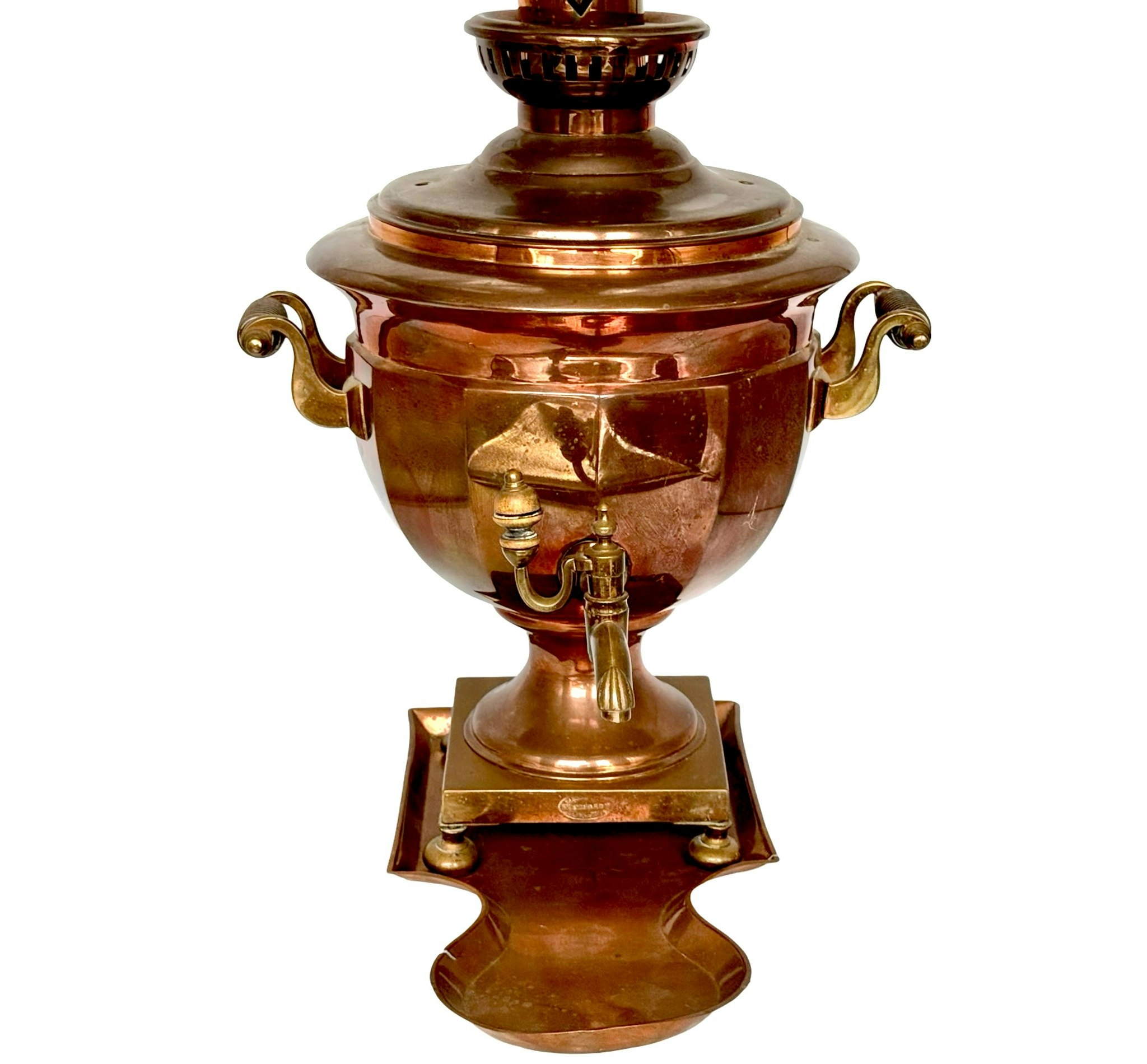 Samovar, kobber, Rusland, 1800-tallet, Stemplet