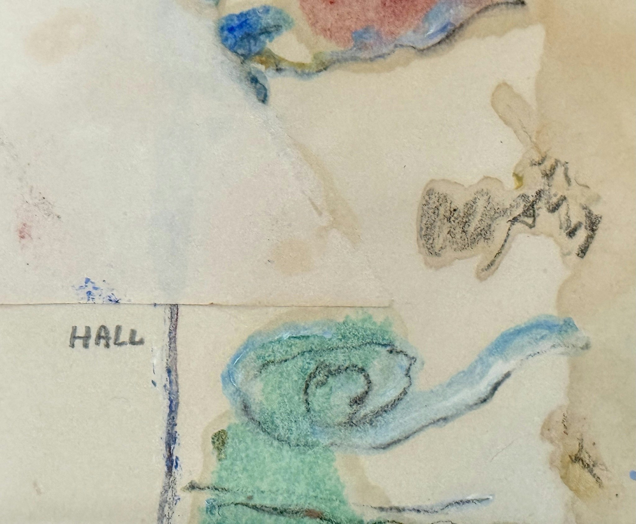 Lennart Hall (1921-2013). Blandteknik, Kompposition, signerad Hall