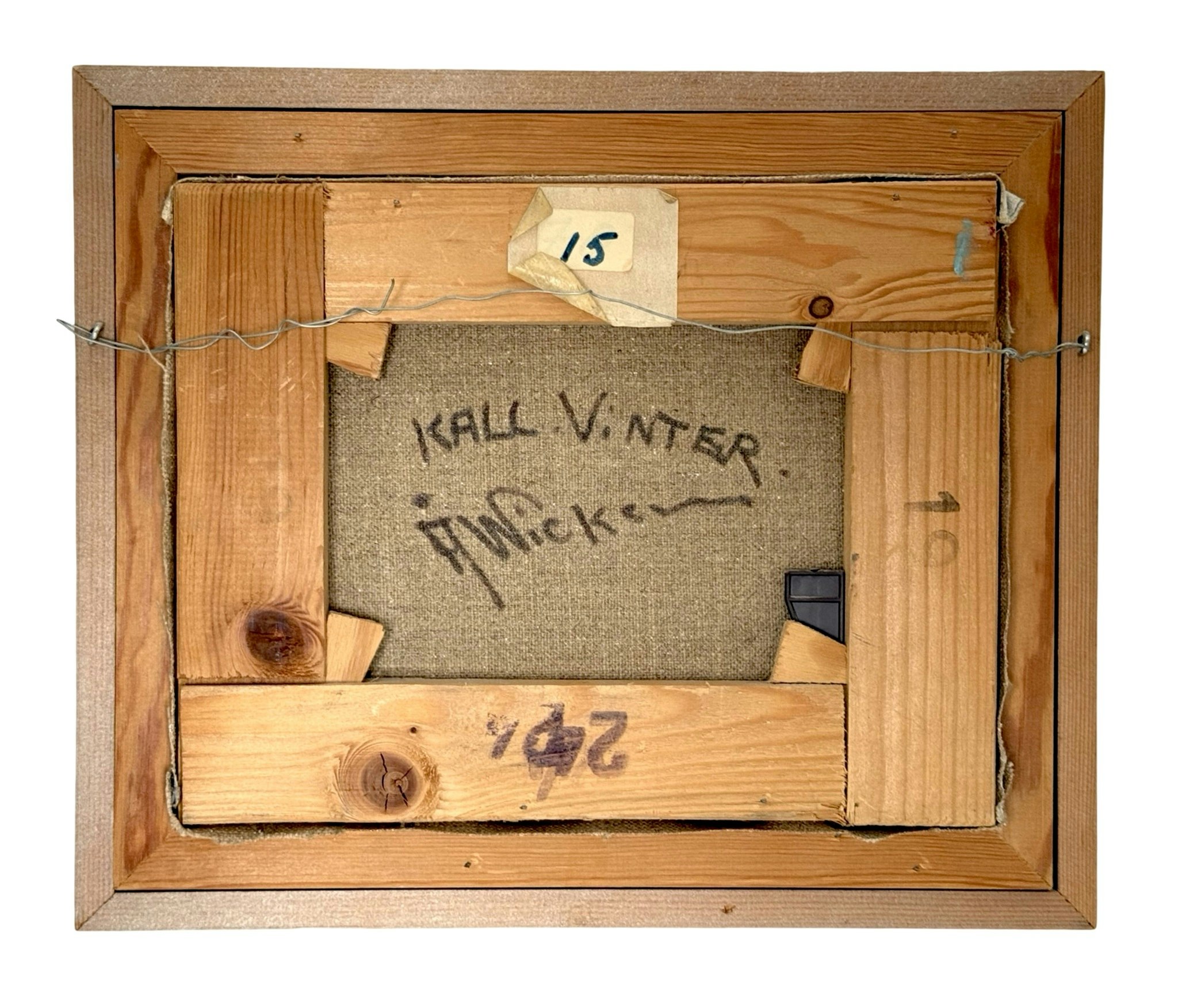 Åke Wickström. "Hiver froid", huile sur toile, signée