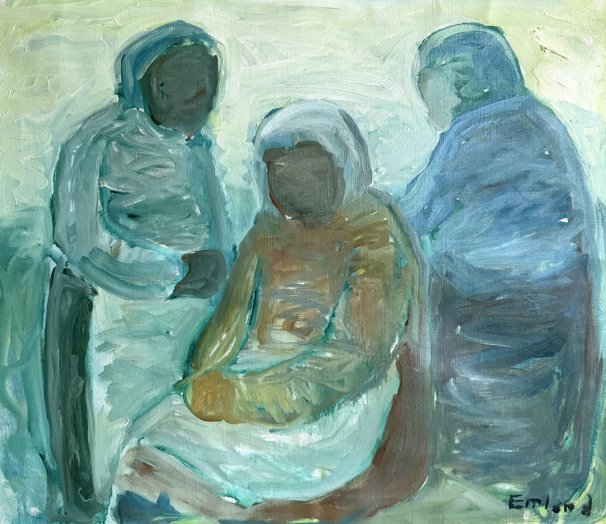 Einar Emland (1916-1994) Oljemålning på duk, signerad