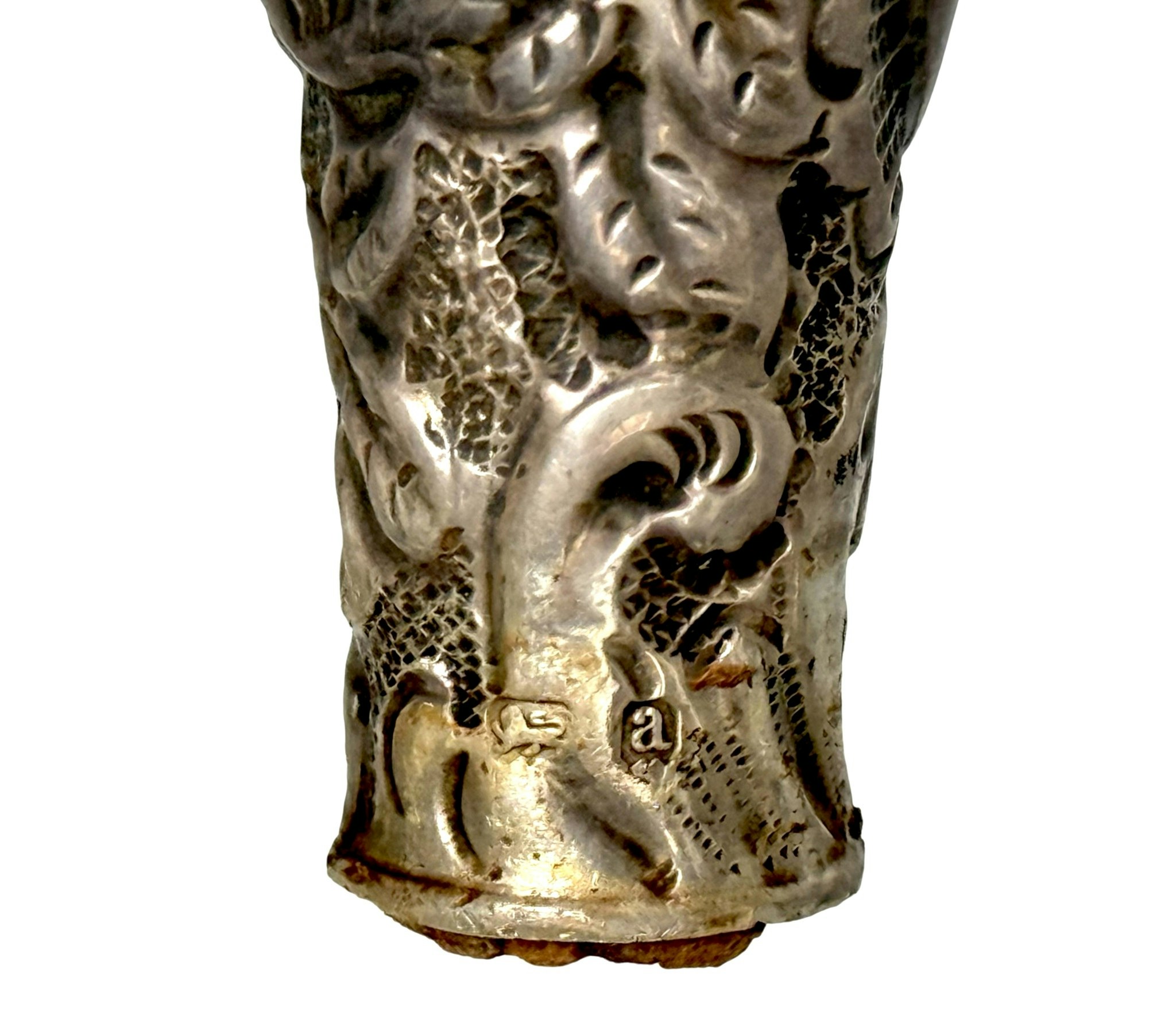 Viktoriansk fyrkantig karaff i glas och silver, Birmingham ca 1890
