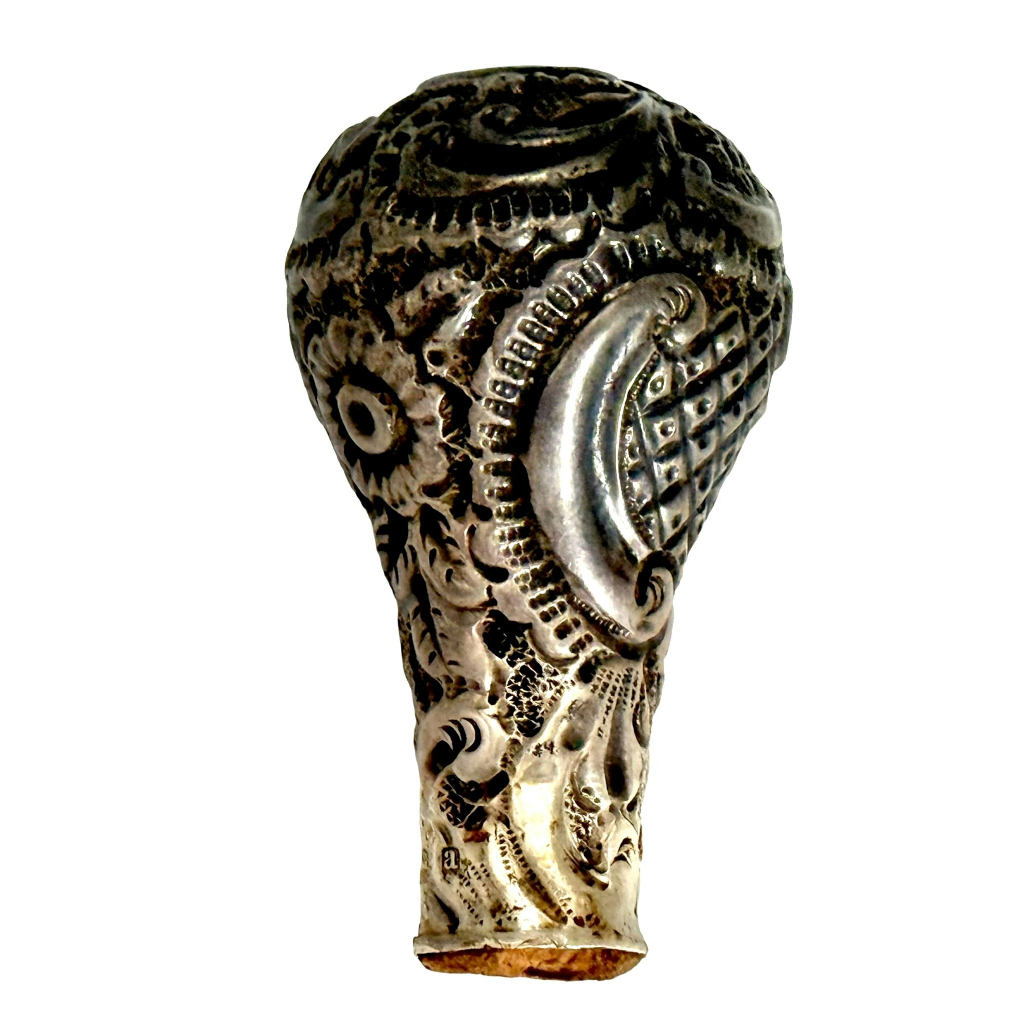 Viktoriansk fyrkantig karaff i glas och silver, Birmingham ca 1890