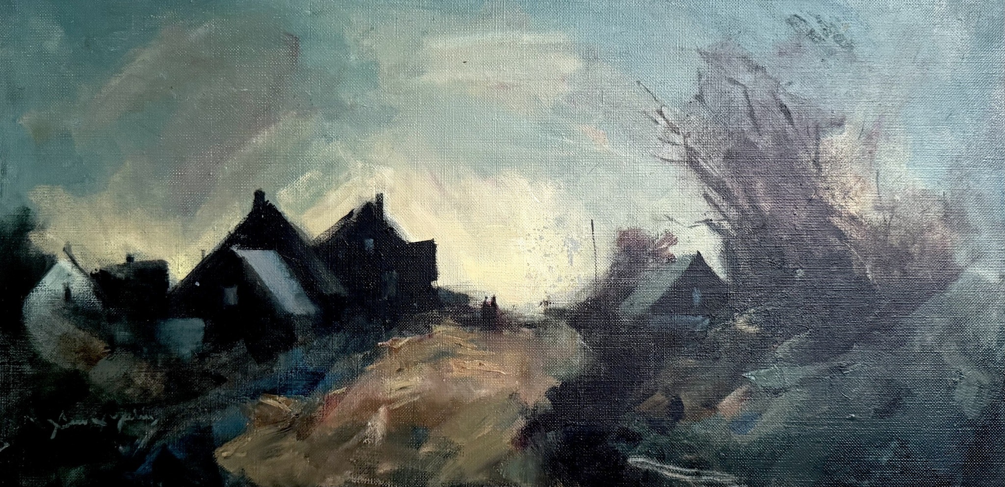 Arne Aspelin ( Sverige 1911-1990), Oljemålning på duk, Signerad