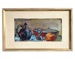 Louis Zelig (1922-1993), Oljemålning på pannå, Signerad