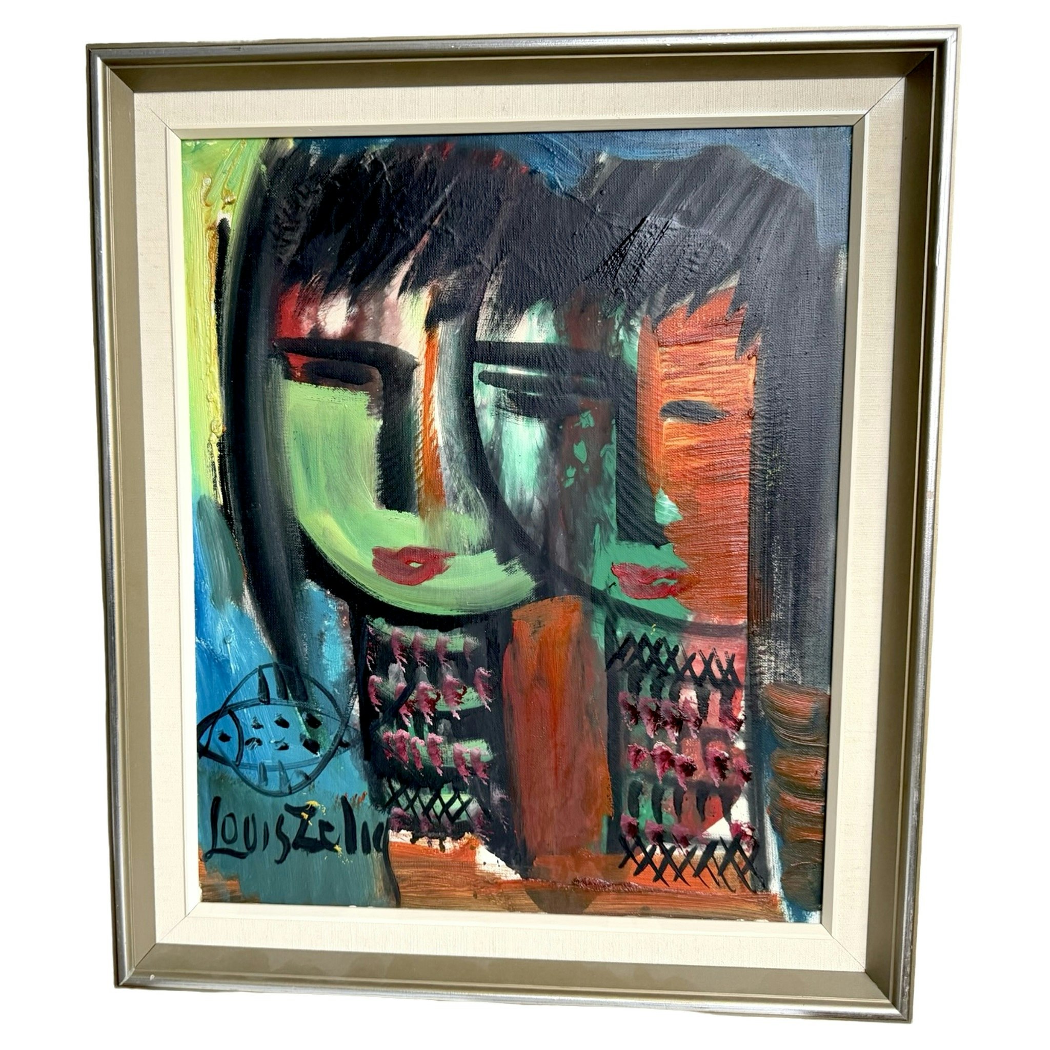Louis Zelig (1922-1993), Oljemålning på duk, Signerad