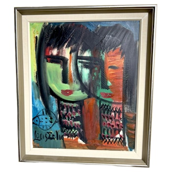 Louis Zelig (1922-1993), Oljemålning på duk, Signerad