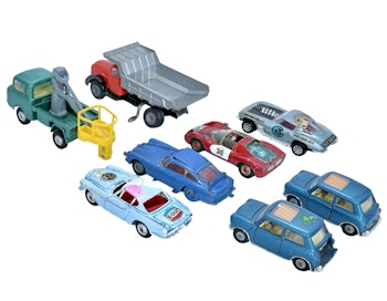 8 stuks, Corgi Toys speelgoedauto's