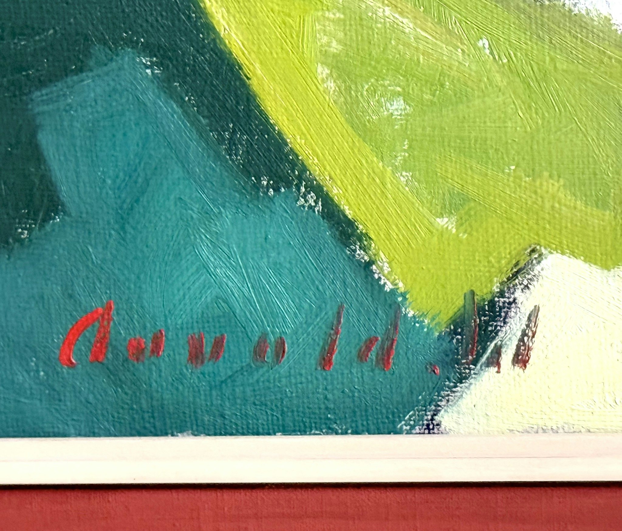 Arnold William Pedersen (Danmark, 1912-1986). Oljemålning på duk, Signerad