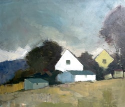 Arne Aspelin ( Sverige 1911-1990), Oljemålning på pannå, Signerad