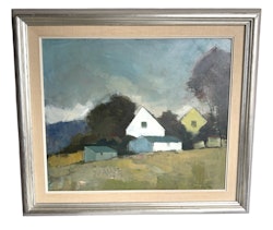 Arne Aspelin ( Sverige 1911-1990), Oljemålning på pannå, Signerad