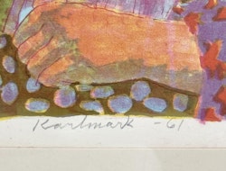 Gerhard Karlmark ( Sverige, 1905-1976). Färglitografi, signerad