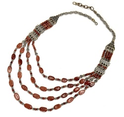 Antik silver Smyckesset, Handgjorda smycken, Stämplad 925