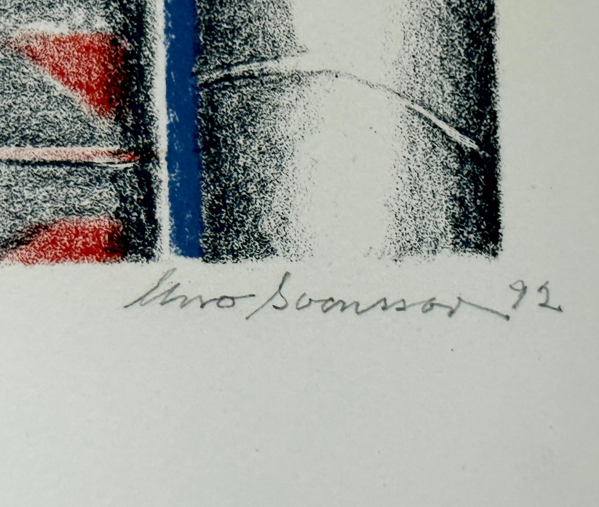 Uno Svensson ( Sverige 1929-2012). Litografi 100/125, signerad och daterad -92