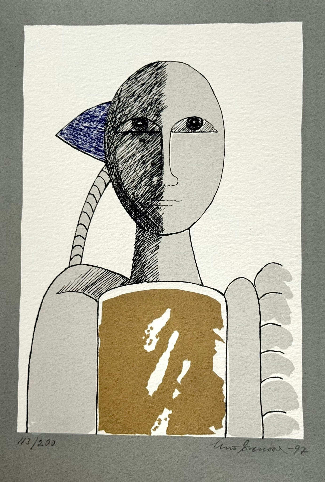 Uno Svensson ( Sverige 1929-2012). Litografi 113/200, signerad och daterad -92
