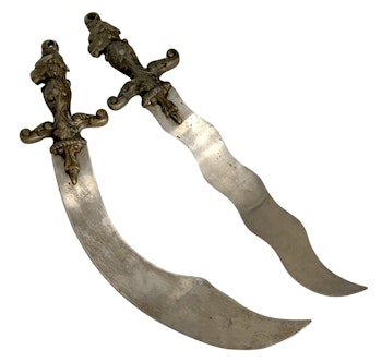 Souvenir vintage Deux épées orientales
