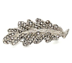 Vintage Brosch silver med slipade markasiter