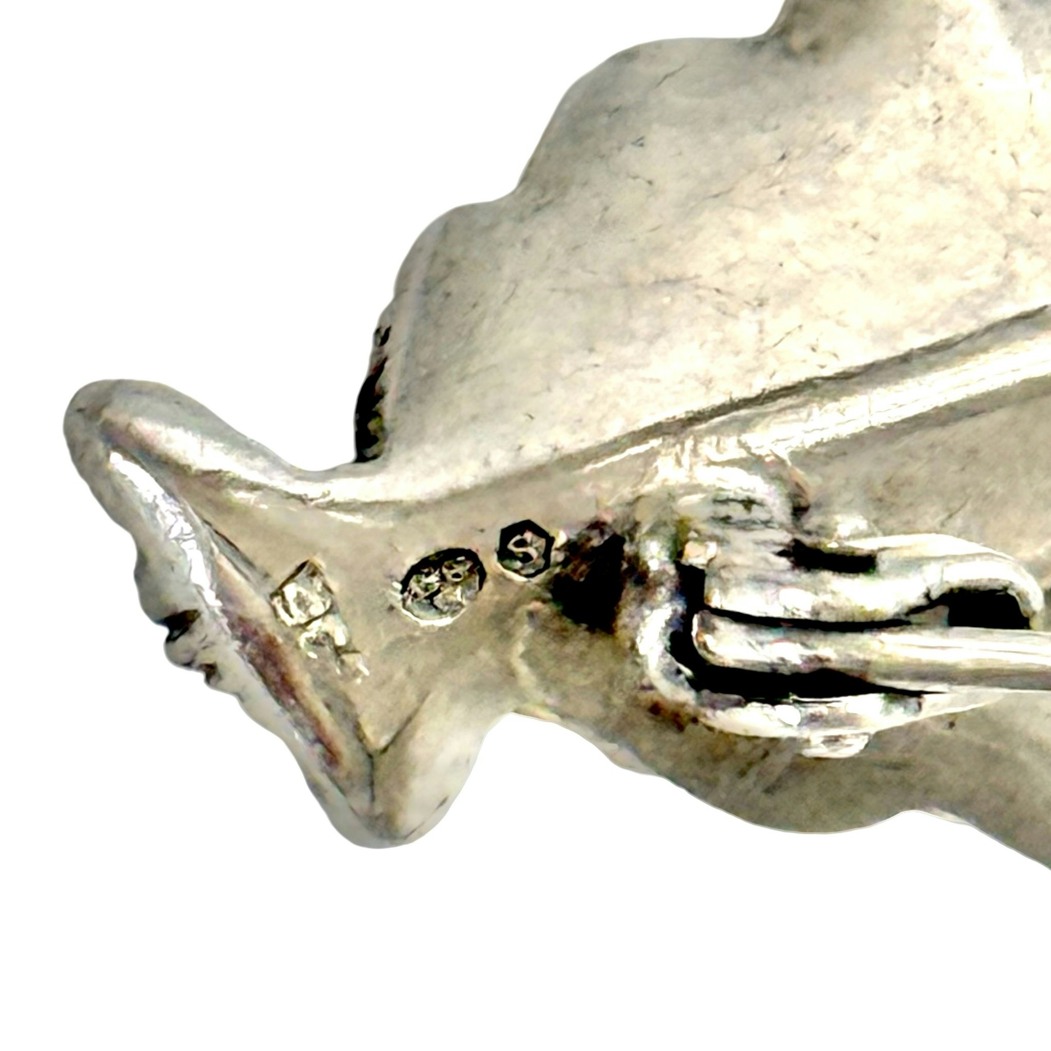 Vintage Brosch silver med slipade markasiter