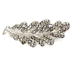 Vintage Brosch silver med slipade markasiter