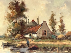 Adolf van Dijk (Holland 1859-1924). Ölgemälde auf Leinwand, Signiert
