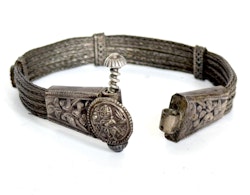 Antik äkta silver armband armlänk