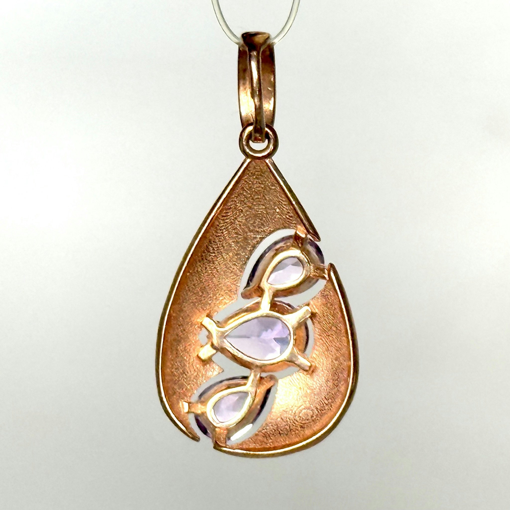 Hänge sterling silver 925 med tre Ametister