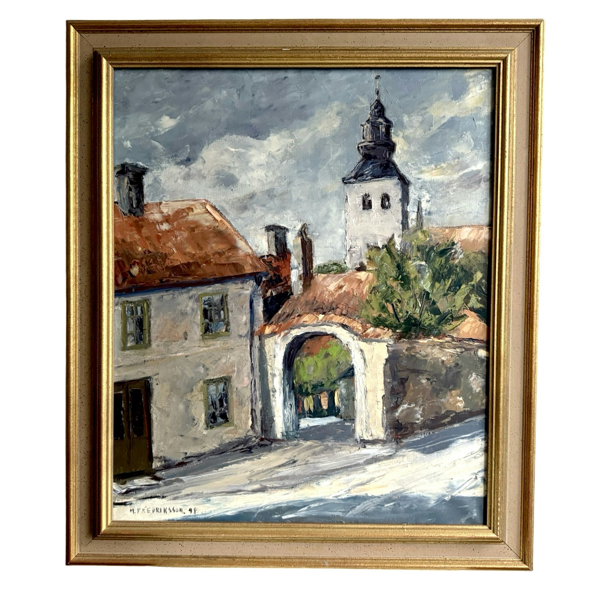 M. Fredriksson, Oljemålning på duk, Signerad