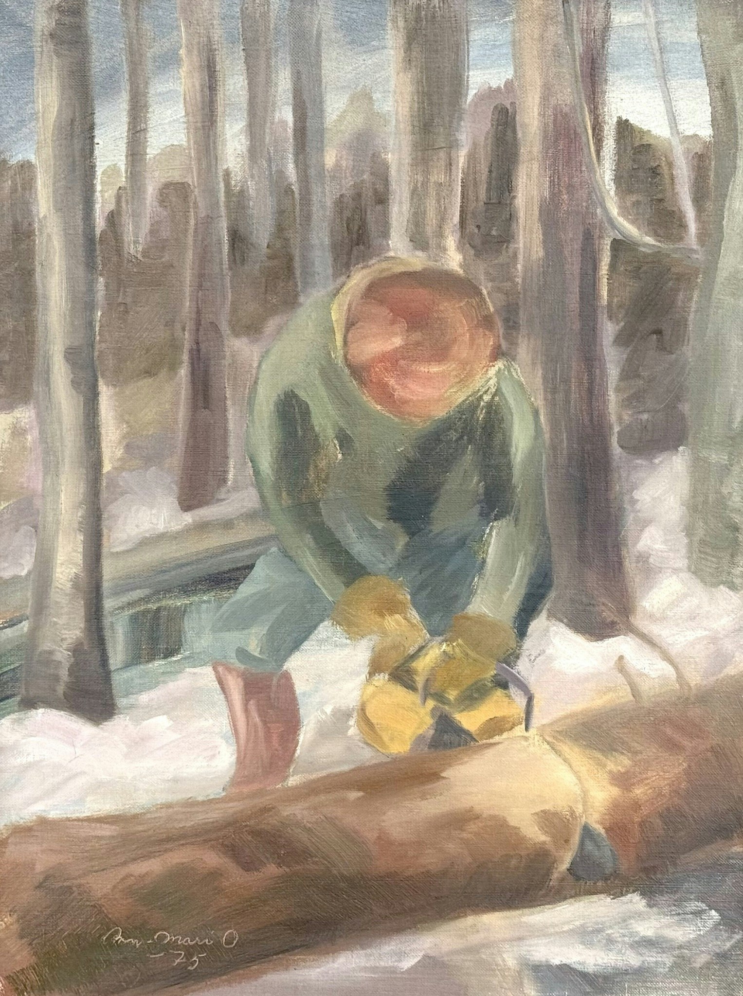 Ann Marie Olssen, Oljemålning på duk, Signerad