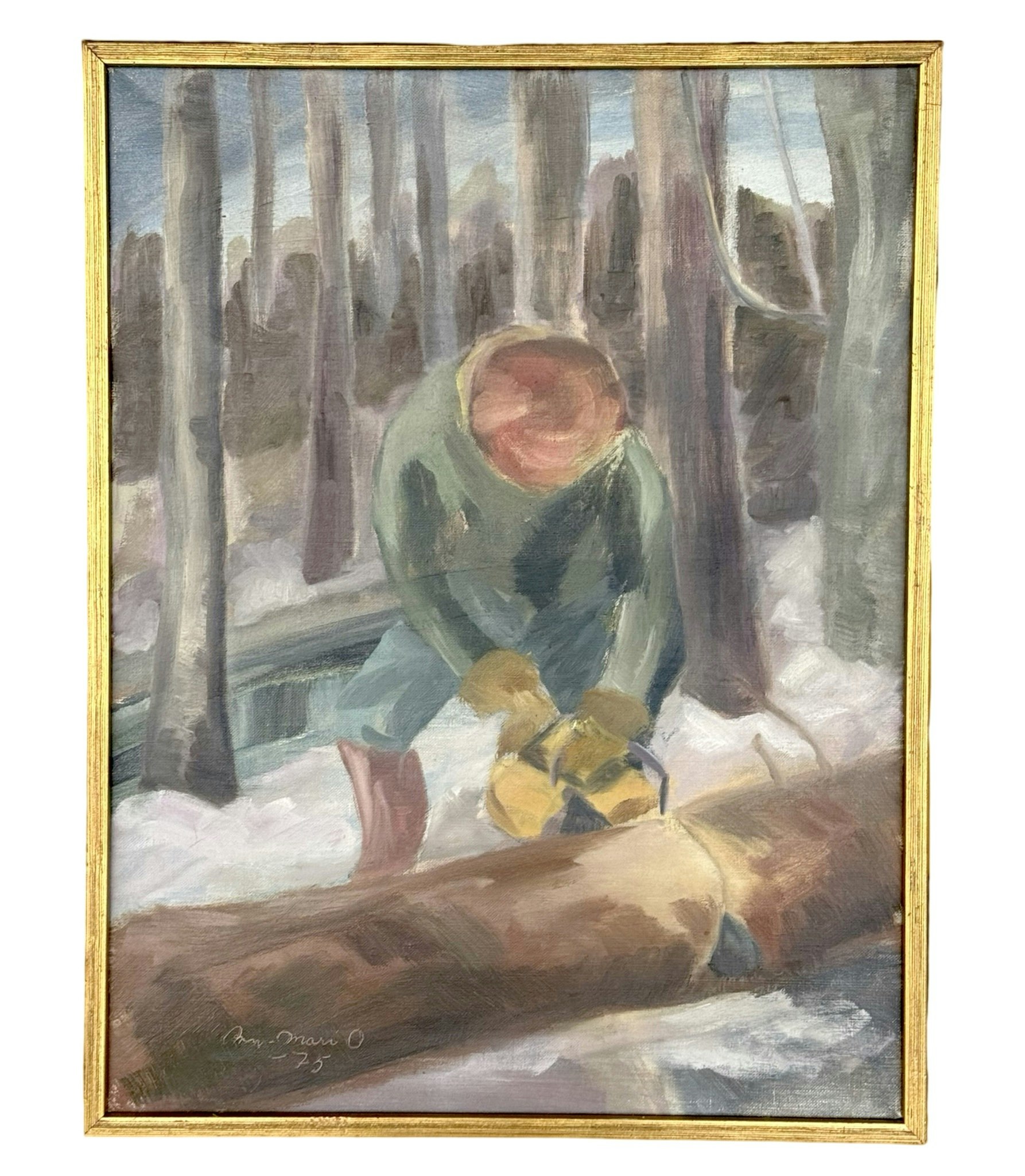 Ann Marie Olssen, Oljemålning på duk, Signerad