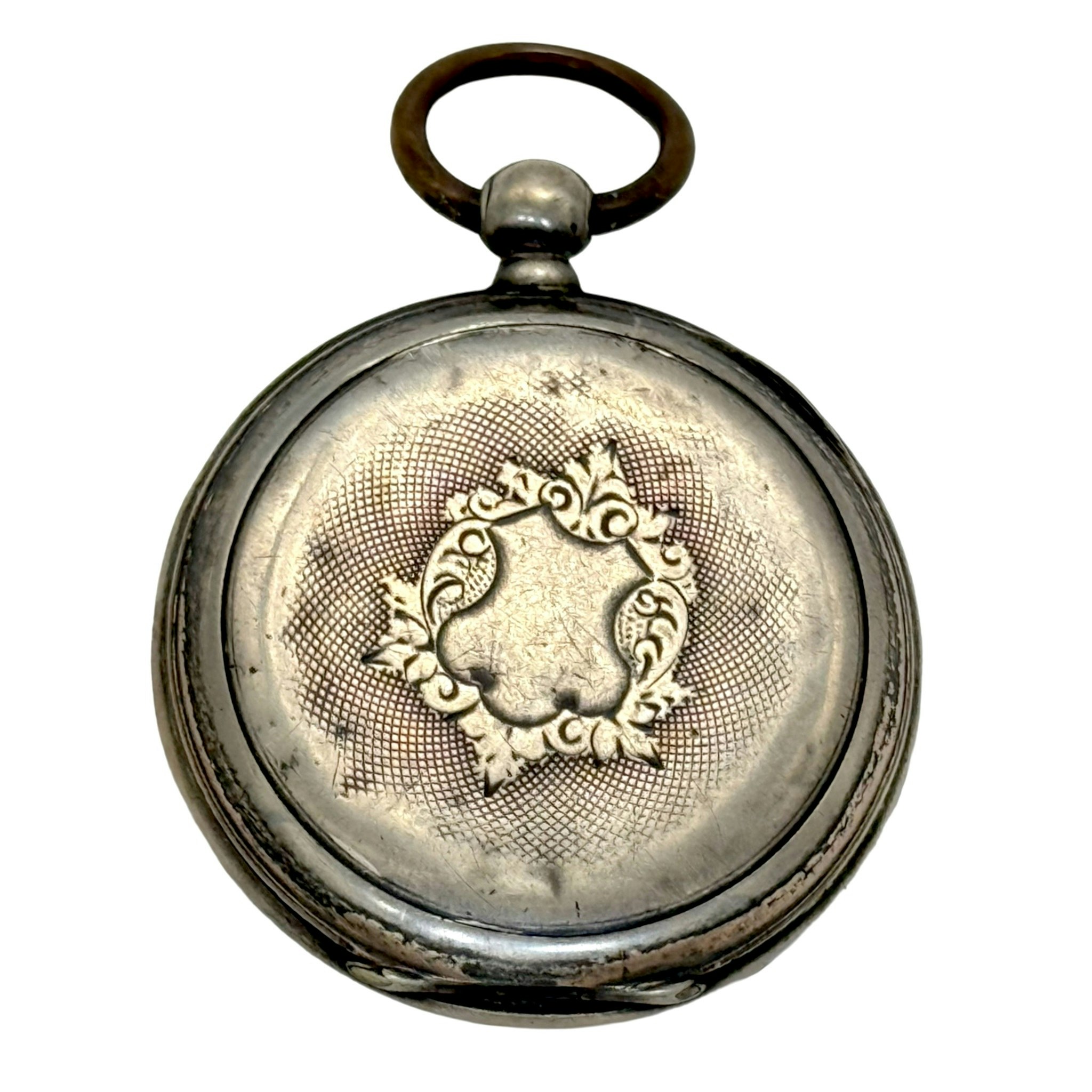 Antik silver fickur, Nyckeldragare 10 Rubis från 1800-talet