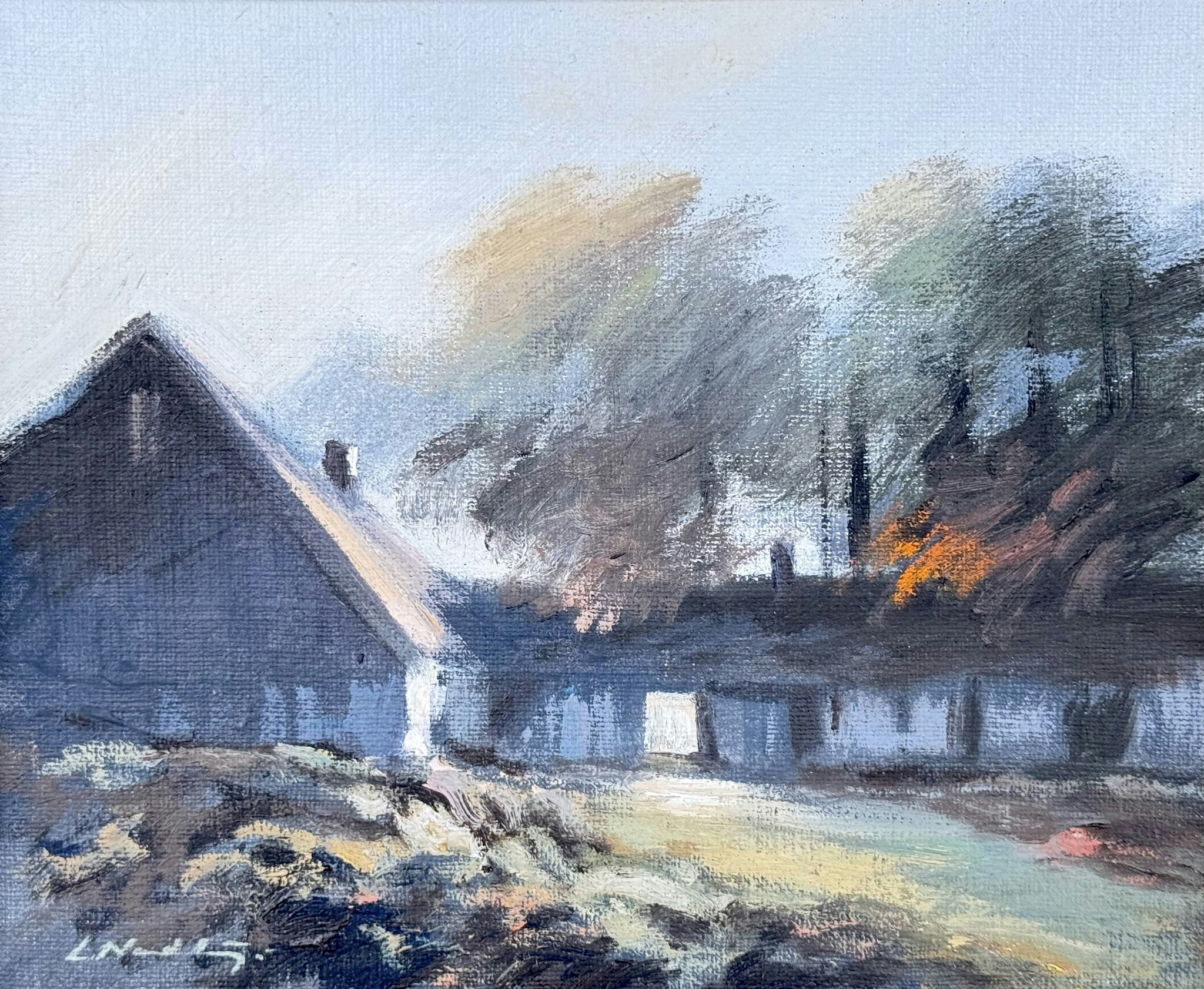 Lars Nordström (Sverige, 1931-2001). Oljemålning på duk, Signerad