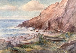 E.Dukkert, Akvarellmålning, Signerad