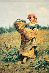 Oljetryck, "Skörd", Francesco Capuano, Italien