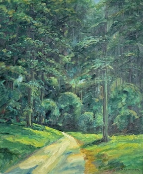 Viktor Rasmussen (Dania, 1922-2004). Obraz olejny na płótnie, sygnowany