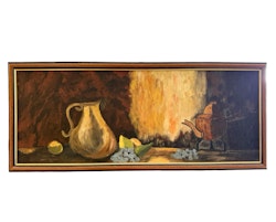 Johnny Oppenheimer (Sverige, 1923-2005). Oljemålning på pannå, Signerad