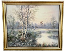 Edward Runci, Oljemålning på duk, Signerad