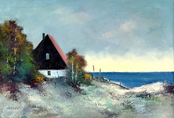 Malte Särlöv (Szwecja, 1907-1982). Obraz olejny na płótnie, sygnowany
