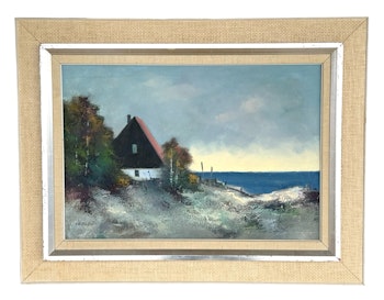 Malte Särlöv (Szwecja, 1907-1982). Obraz olejny na płótnie, sygnowany