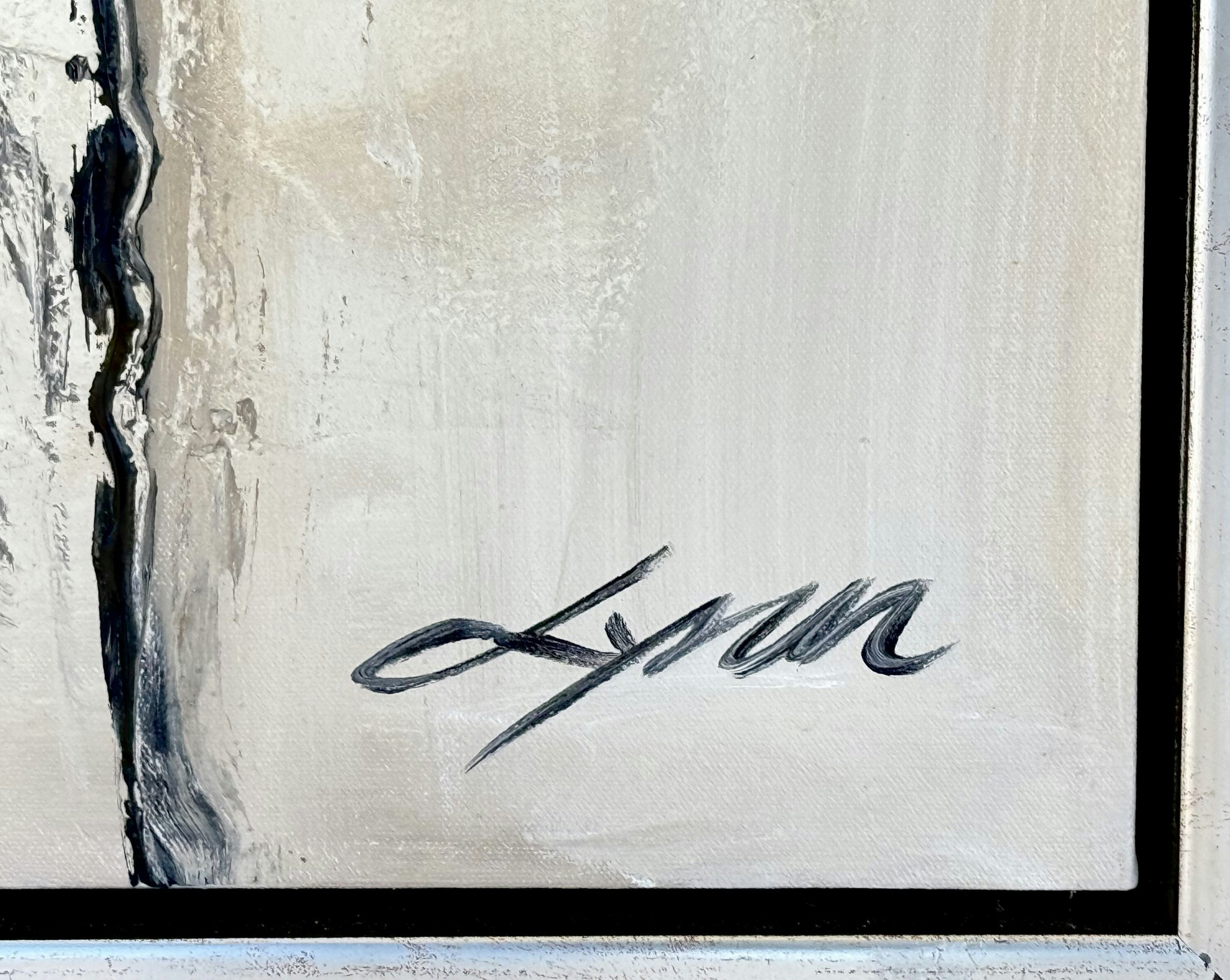 Lyna, Abstrakt oljemålning på duk, Signerad