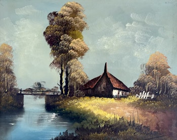Niezidentyfikowany artysta, Obraz olejny na płótnie, Podpisany