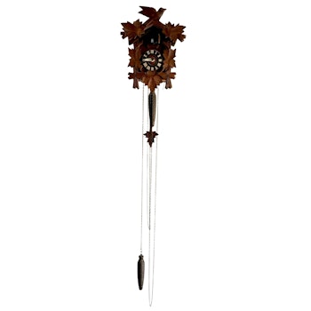 Vintage Cuckoo clock wall clock, carved wood